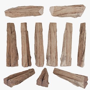3D PSWooden010 scanned Wood chips