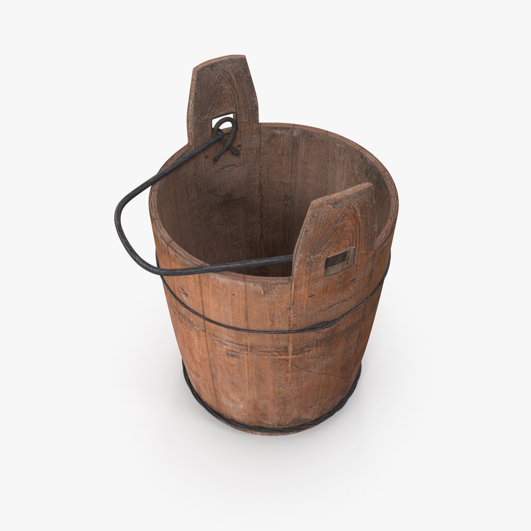 3D model antique bucket https://p.turbosquid.com/ts-thumb/B5/kaEMcy/ePn1qWXS/wooden_bucket06/jpg/1501321160/1920x1080/fit_q87/73c130c1aeac3f9edd162650330a486ca3a64621/wooden_bucket06.jpg