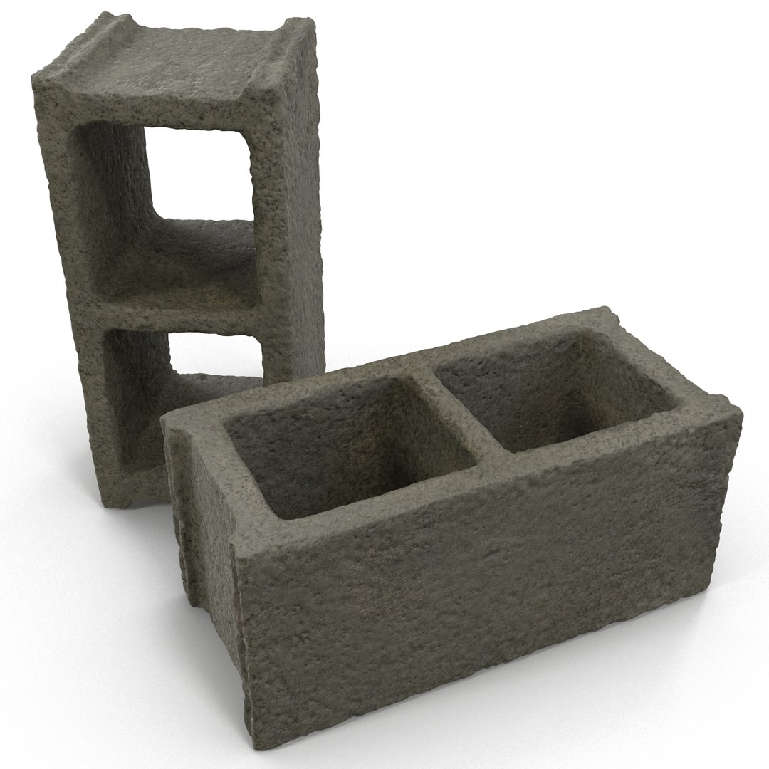 3d max cinderblocks materials