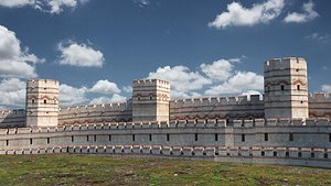 roman wall 3D model