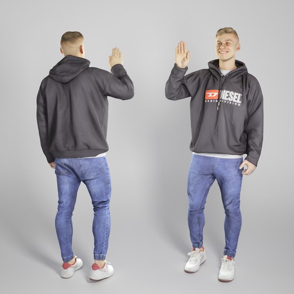 photogrammetry human young man character 3D model