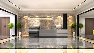 reception desk 3D