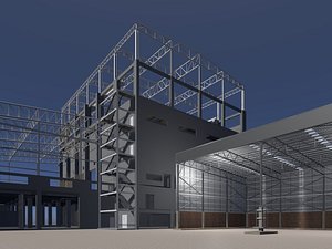 Industrial building layout 25-42 3D model