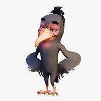 Cartoon Black Crow