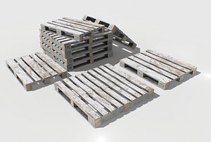 industrial pallets pbr 3D model