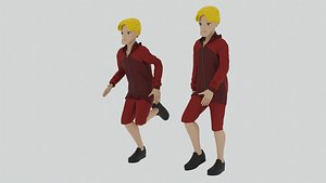 Schoolboy Anime Character 3D Model $10 - .blend - Free3D