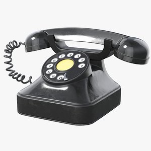 retro rotary telephone 3d model