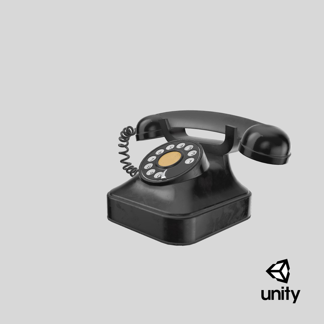 Retro Rotary Telephone 3d Model
