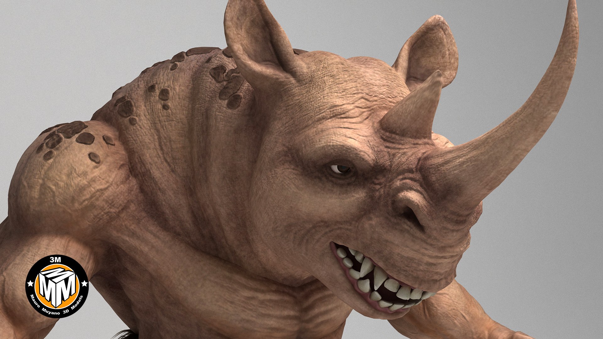 3D Monster Minotaur Rhinoceros - TurboSquid 1271887