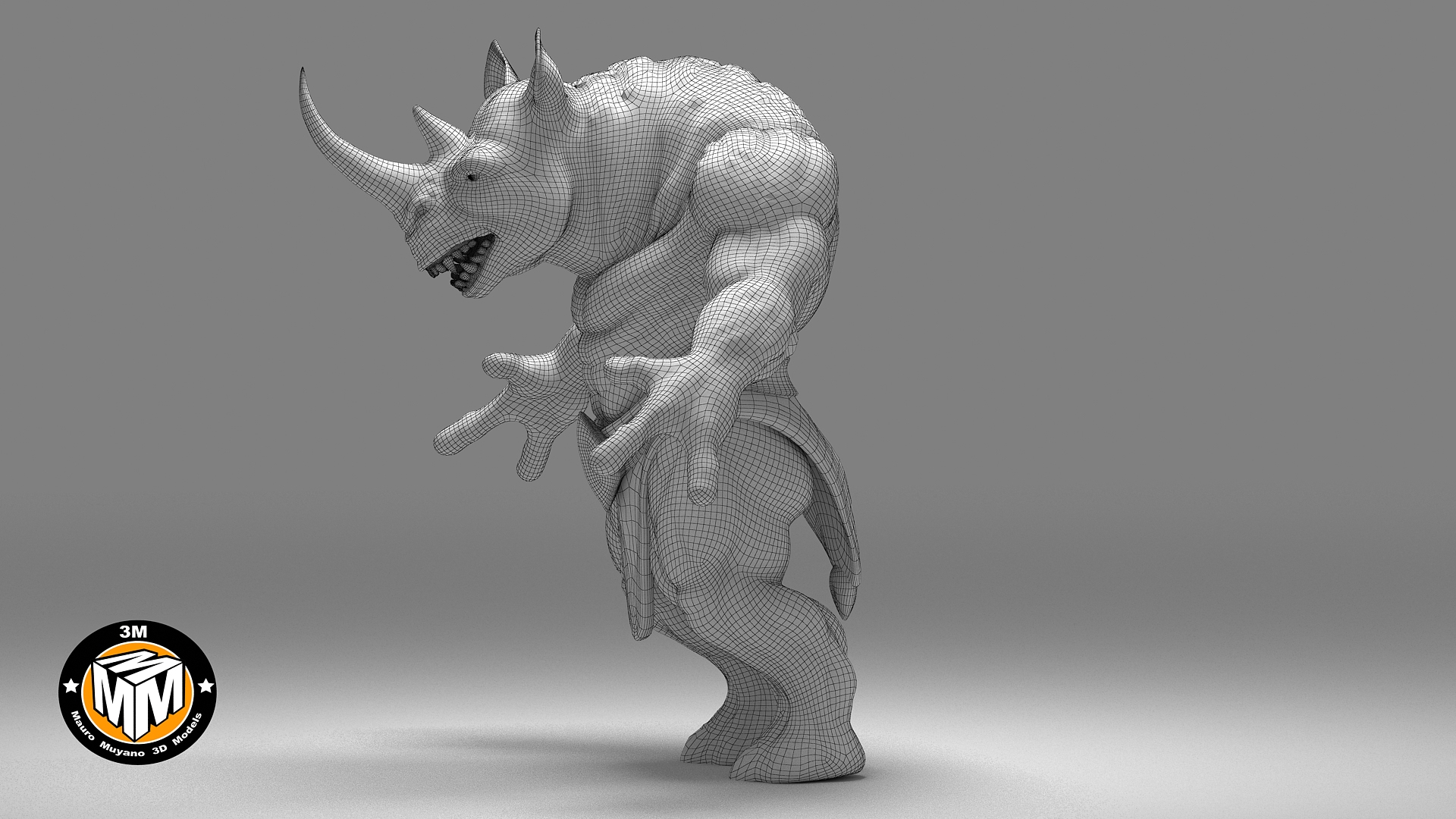 3d Monster Minotaur Rhinoceros Turbosquid 1271887