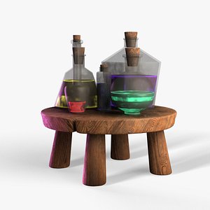 3D Medieval Potion Bottles