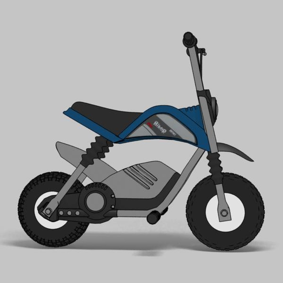 3d electric bike rendered toon