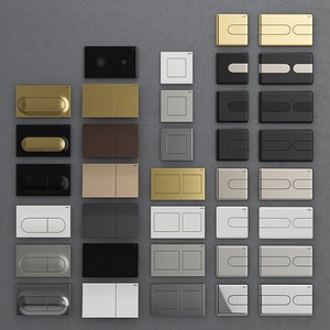 flush buttons installation viega 3D model