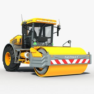 3D Smooth Wheel Roller Compaction model
