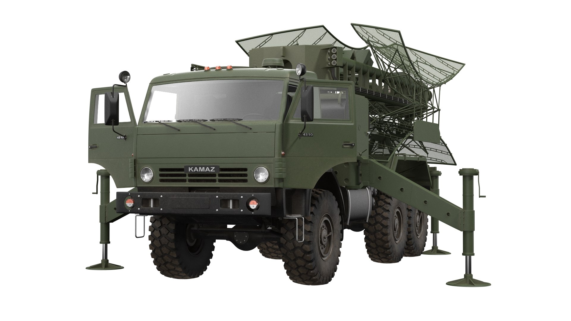 Kasta 2E2 Antenna Truck Rigged 3D model preview