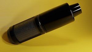 3D Microphone Podcast Game Ready model