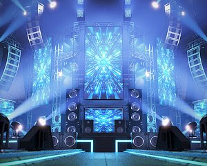 Musical Stage Animated 3D