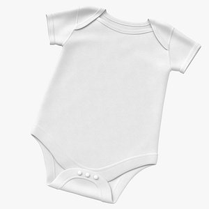 Baby Onesie Short Sleeve Flat Blank White and Branded Heather