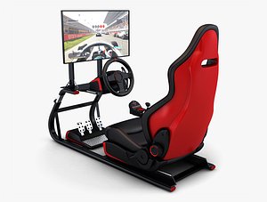 3D racing simulator display v model