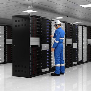 3D Server Data Center with Worker model