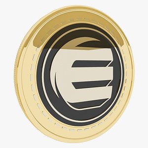 3D Enjin Coin Cryptocurrency Gold Coin