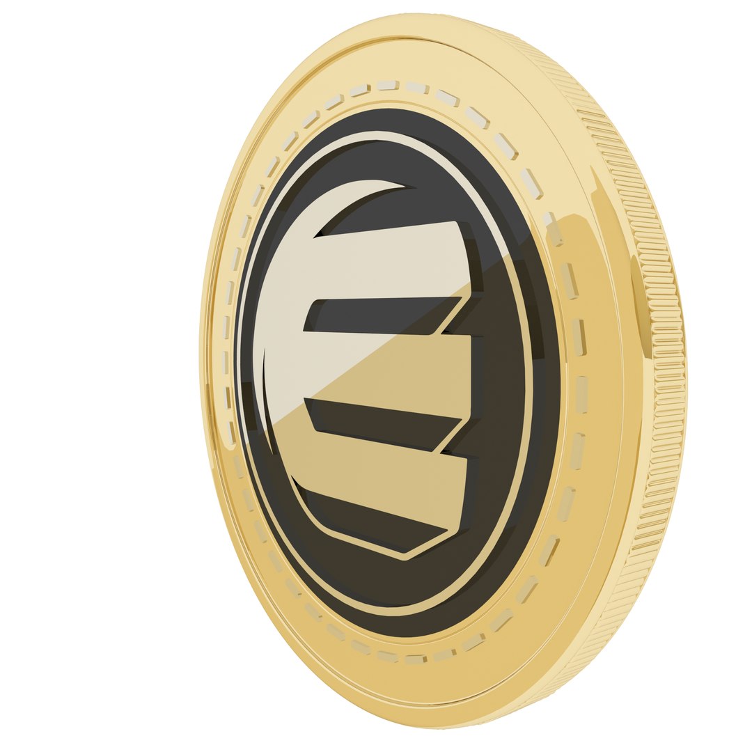 3D Enjin Coin Cryptocurrency Gold Coin - TurboSquid 1855937
