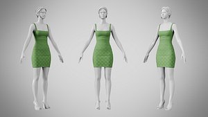 Dress 52 Fern Green 3D model