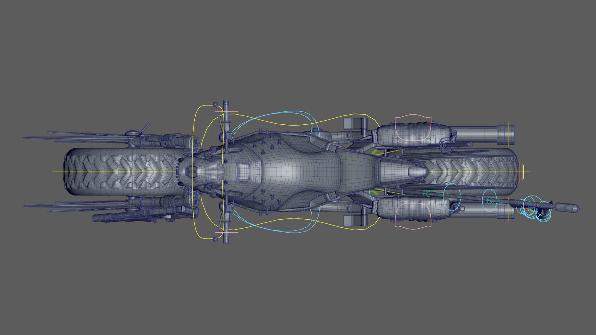 3D Motorcycle Post-Apocalyptic Motorbike 3D Model With Rigs 3D Model ...