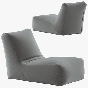 3D Bean bag Lounge Riviera Cacao model