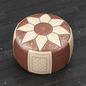 moroccan leather pouf max