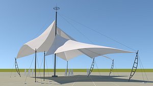 3D Tensile Fabric Steel Structure -4