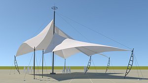 Tensile Fabric Steel Structure -4