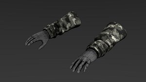 3D Grey Drawing Glove on Hand model - TurboSquid 2123867