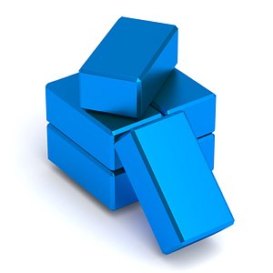Yoga Blocks Blue 3D model