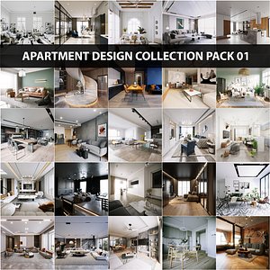 Apartment design collection pack 01 3D