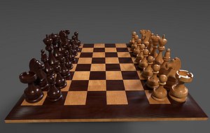 3D chess board set complete