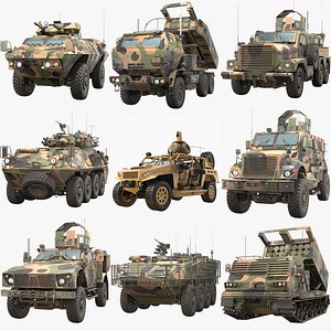 American Wheeled And Tracked Military Vehicles 9 in 1 PBR Vol 2