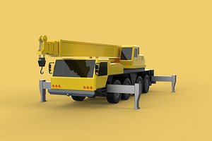 3D MOUNTED TELESCOPIC MOBILE CRANE CRAWLER LIFTING TRUCK GANTRY CAR model