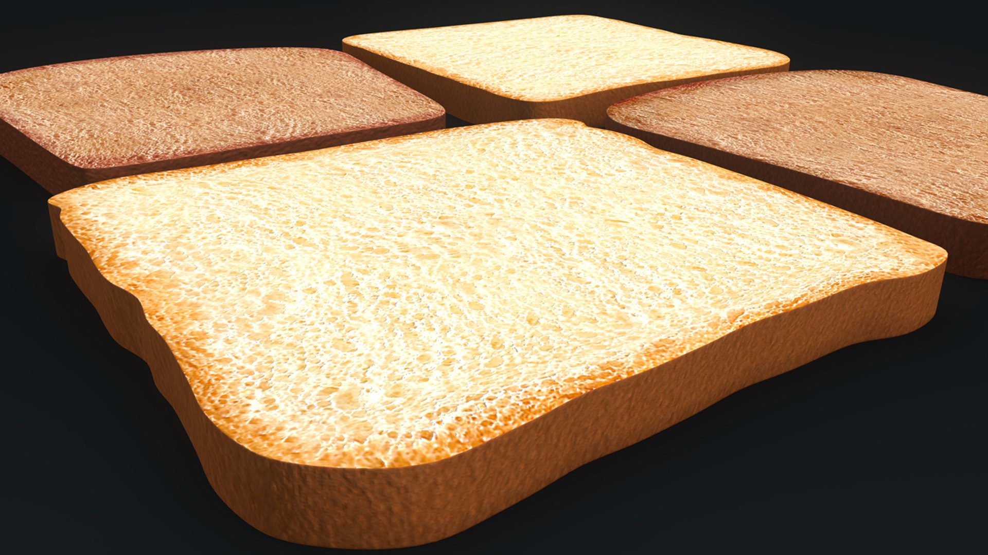 Bread Slices 3d Obj