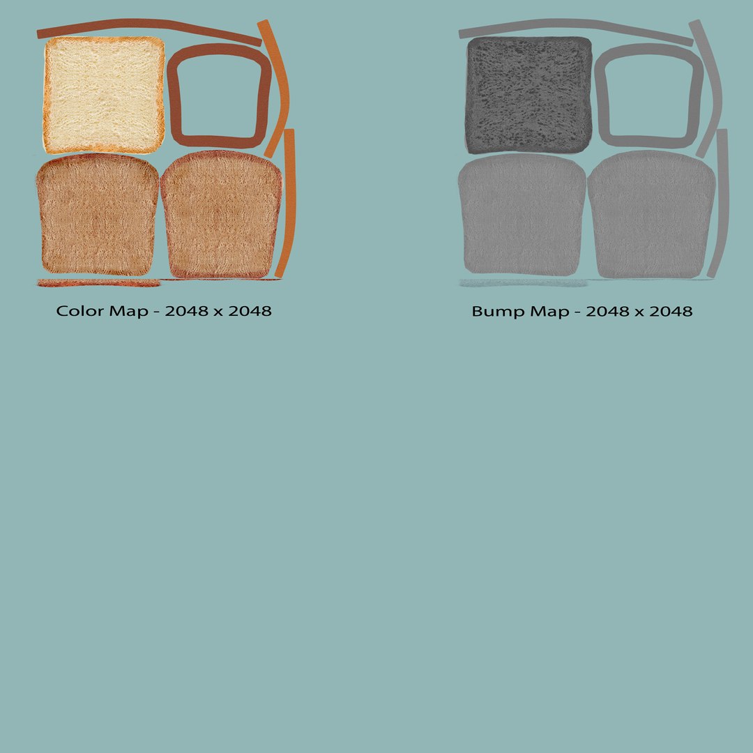 Bread Slices 3d Obj
