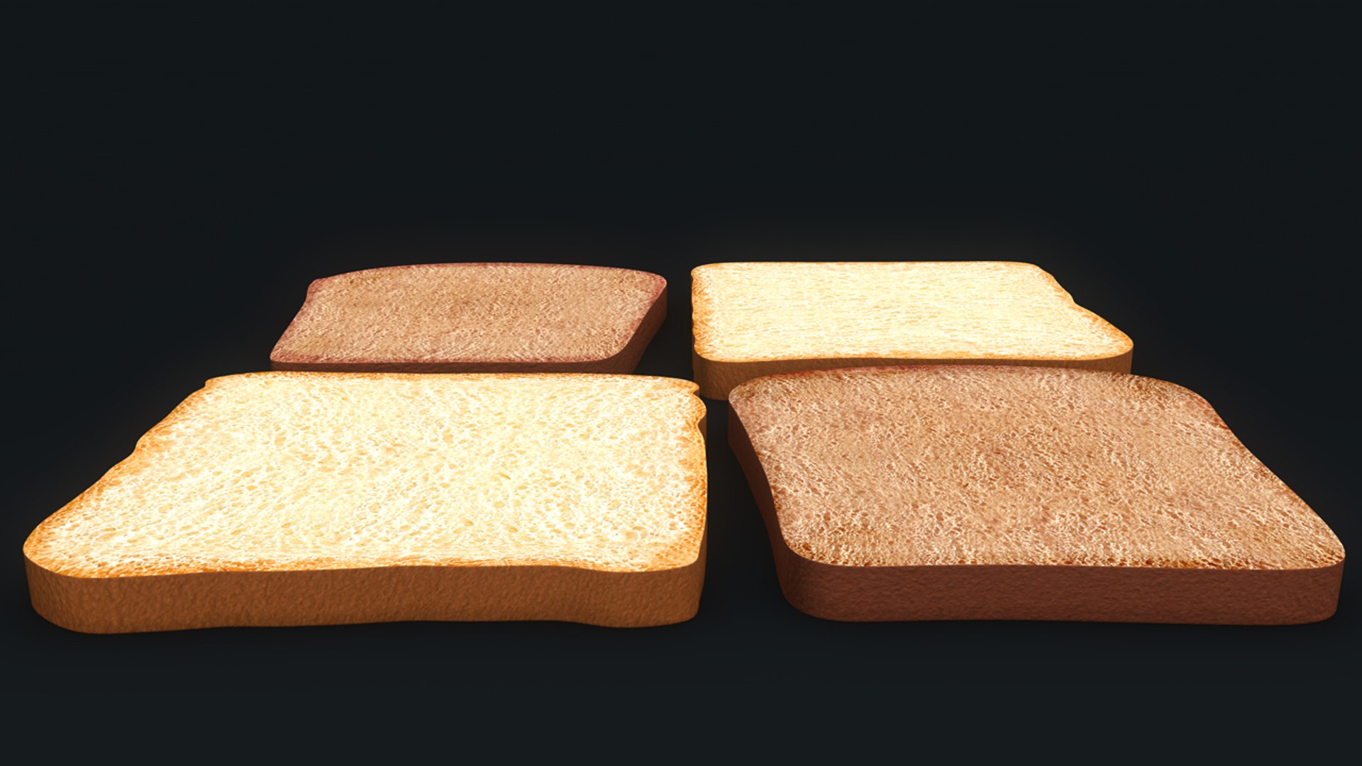 Bread Slices 3d Obj