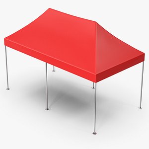 3D Red Event Tent