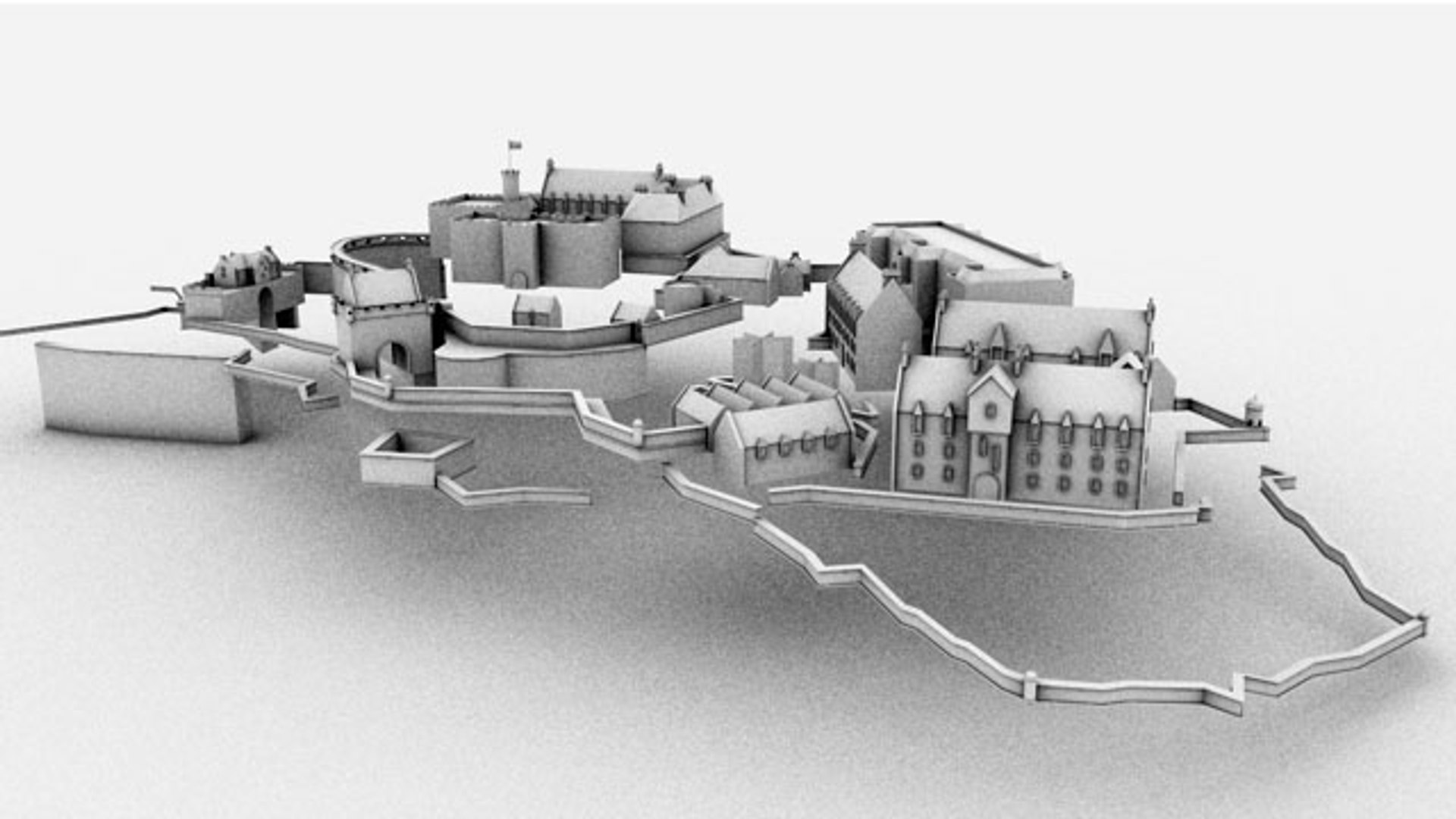 Edinburgh Castle 3d Model