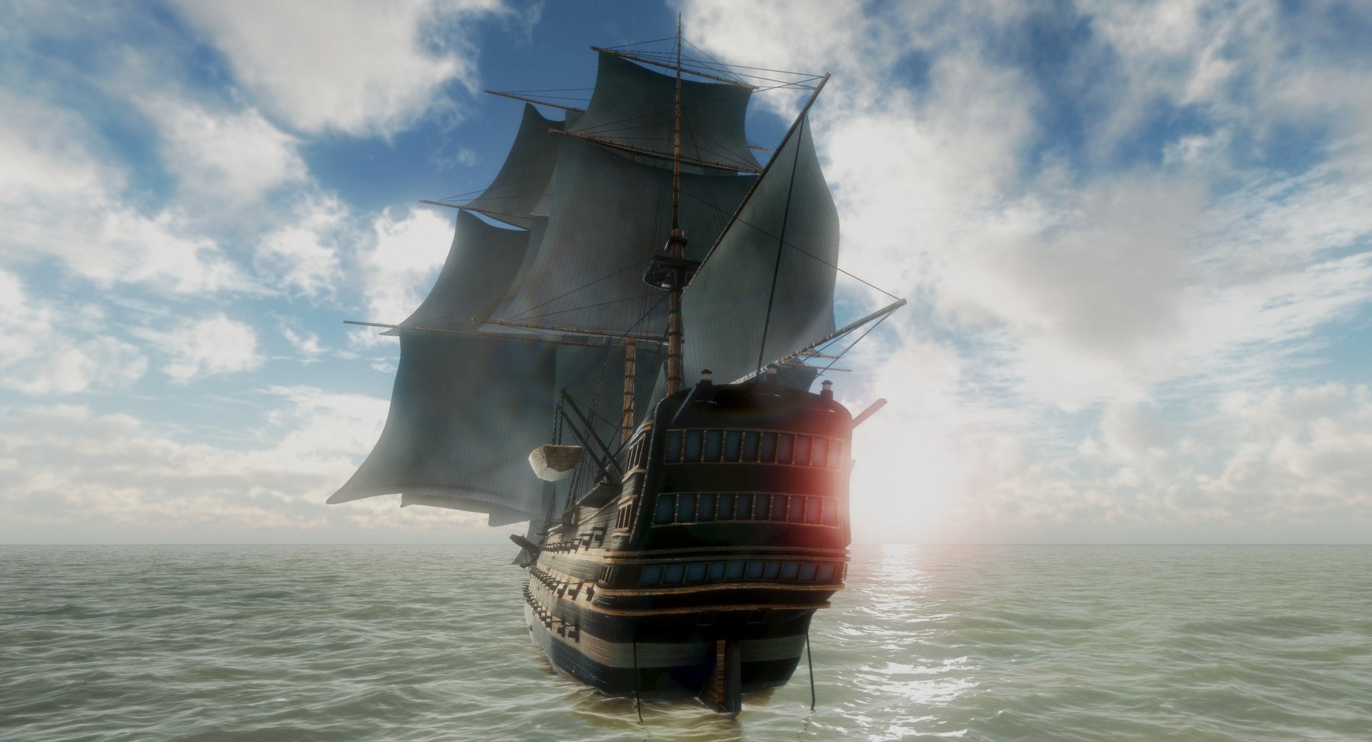 3d Model Of Advanced Ship Line