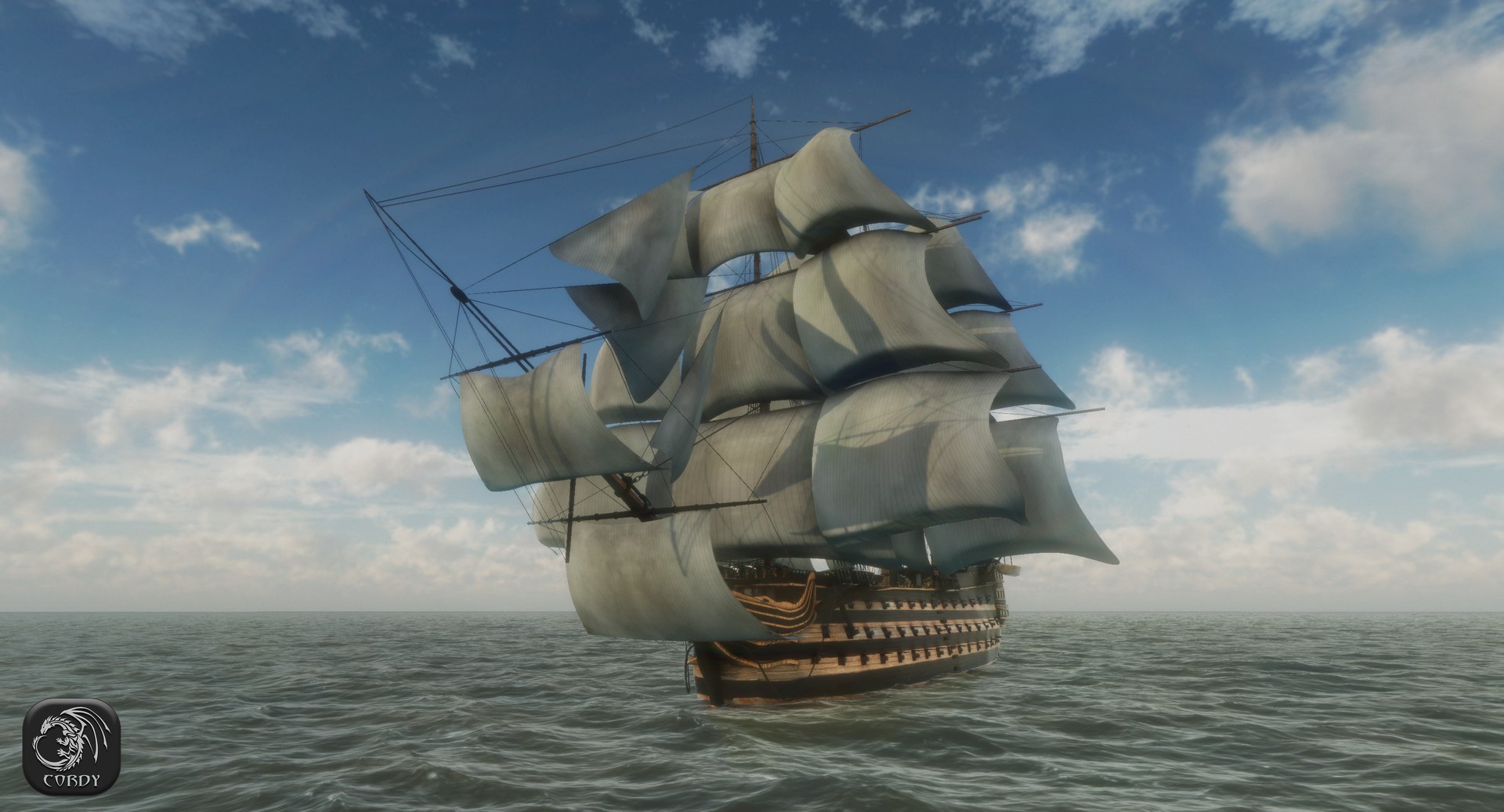 3d Model Of Advanced Ship Line