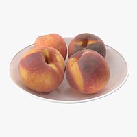 Peaches on a Plate Hi Poly Version