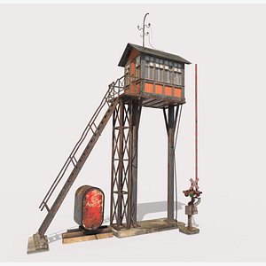 Railroad Signal Tower 3D model