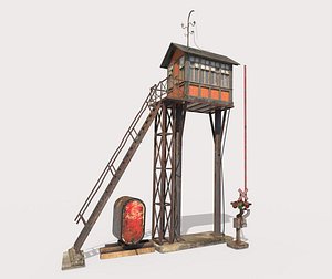 Railroad Signal Tower 3D model
