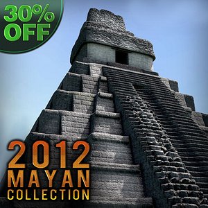 3d model mayan pyramid