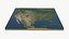 United States with Canada Mexico premium relief map model